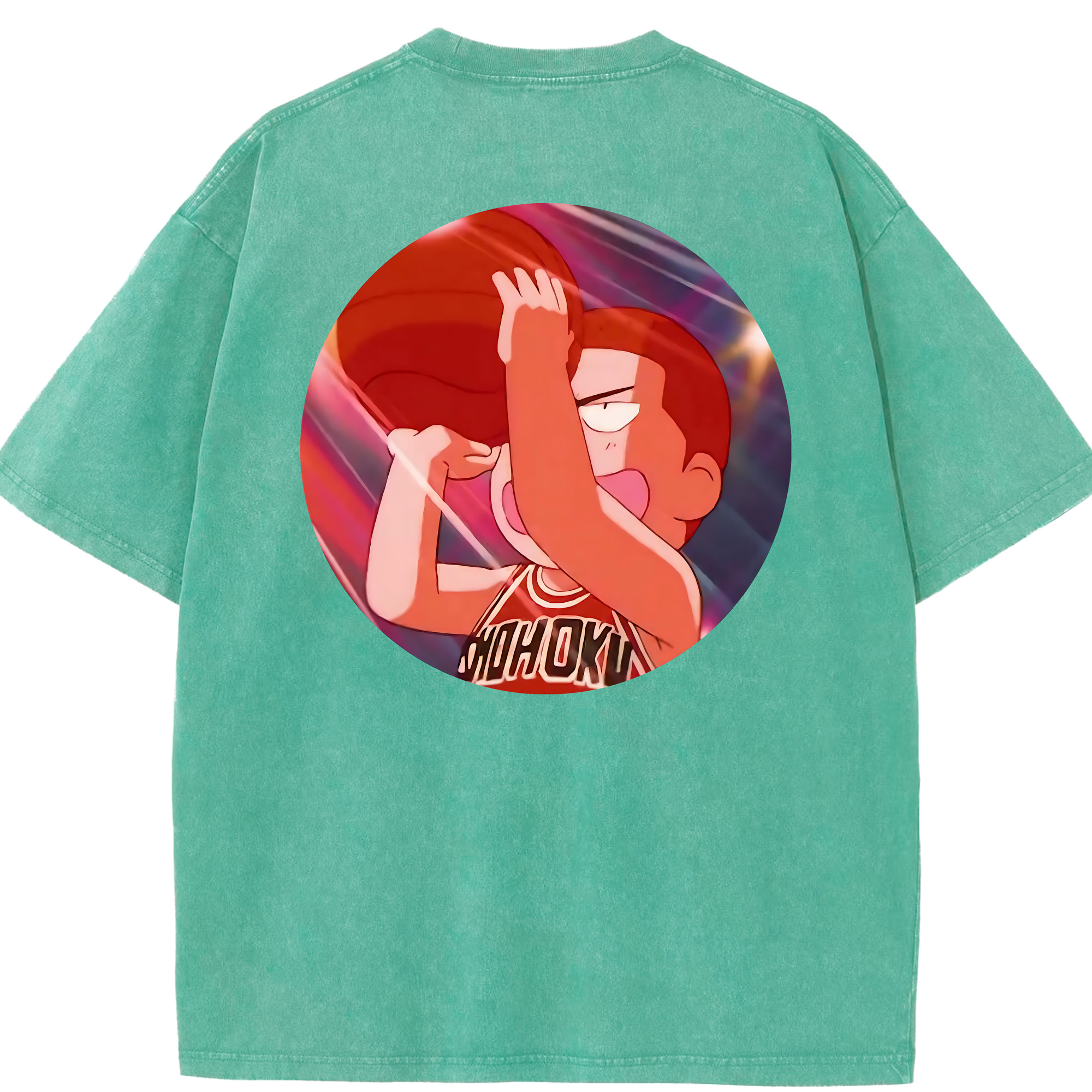 （画像用） SLAM DUNK／スラムダンク 綿100% ヴィンテージ風 半袖Tシャツ（背面プリント）